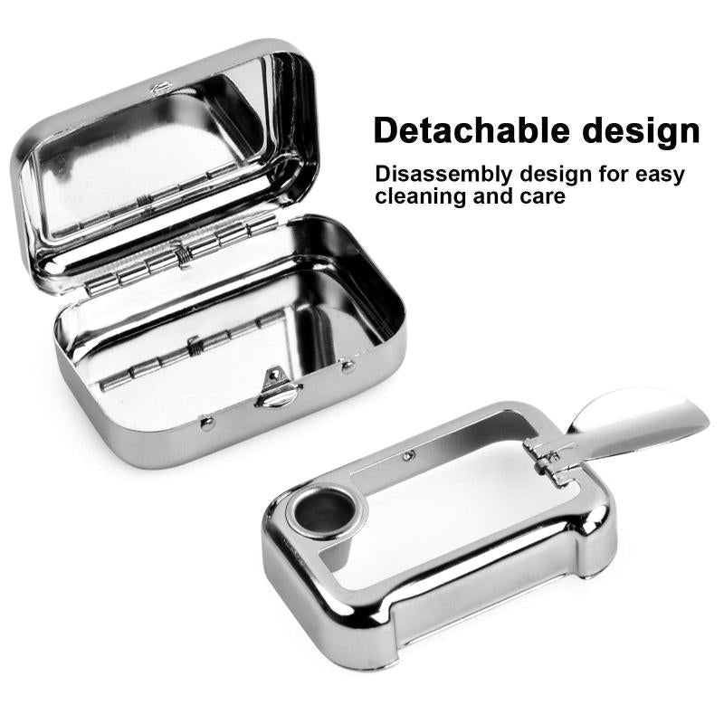 Pocket Ashtray Portable Mini Ashtray with Lid Metal for Outdoor Indoor Travel