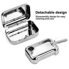 Pocket Ashtray Portable Mini Ashtray with Lid Metal for Outdoor Indoor Travel