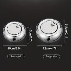 Stainless Steel Circular Ashtray Decorative Ashtray for Home Hotel Bar Office