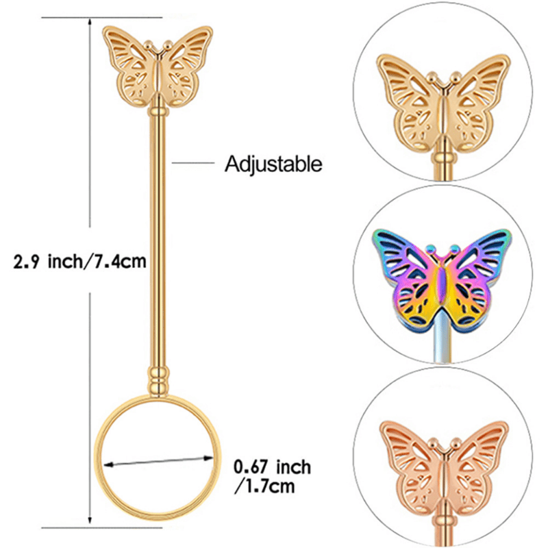 Stylish Hollow Butterfly Smoking Ring