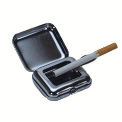 Metal Square Ashtray Automatic Flap Household Decorative Ashtray