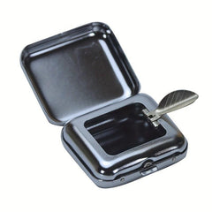Metal Square Ashtray Automatic Flap Household Decorative Ashtray