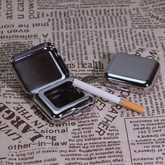 Metal Square Ashtray Automatic Flap Household Decorative Ashtray