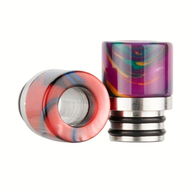 7pcs Metal Drip Tip 510 Resin Stainless Steel Nozzle Metal Rainbow Drip Tip