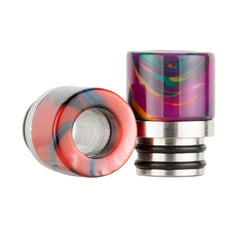 7pcs Metal Drip Tip 510 Resin Stainless Steel Nozzle Metal Rainbow Drip Tip