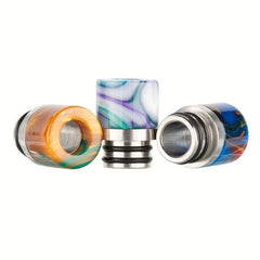 7pcs Metal Drip Tip 510 Resin Stainless Steel Nozzle Metal Rainbow Drip Tip