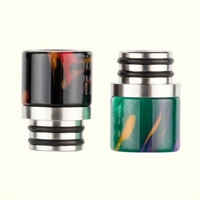 7pcs Metal Drip Tip 510 Resin Stainless Steel Nozzle Metal Rainbow Drip Tip
