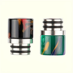 7pcs Metal Drip Tip 510 Resin Stainless Steel Nozzle Metal Rainbow Drip Tip
