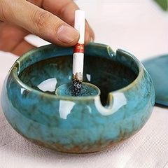 Ceramic Ashtray With Lid for Home Hotel Bar Office