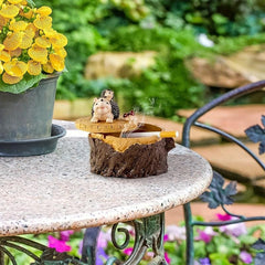 Resin Hedgehog Ashtray with Lid for Home and Garden