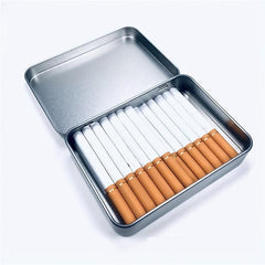 Metal Cigarette Storage Case Box Container Long
