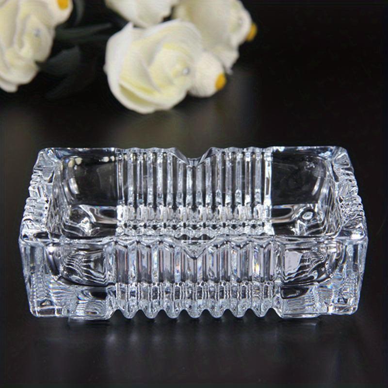 Glass Ashtray Transparent Household Ashtray for Men Women Smoking Accessories