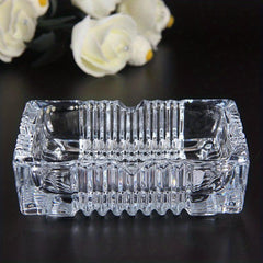 Glass Ashtray Transparent Household Ashtray for Men Women Smoking Accessories