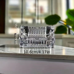 Glass Ashtray Transparent Household Ashtray for Men Women Smoking Accessories
