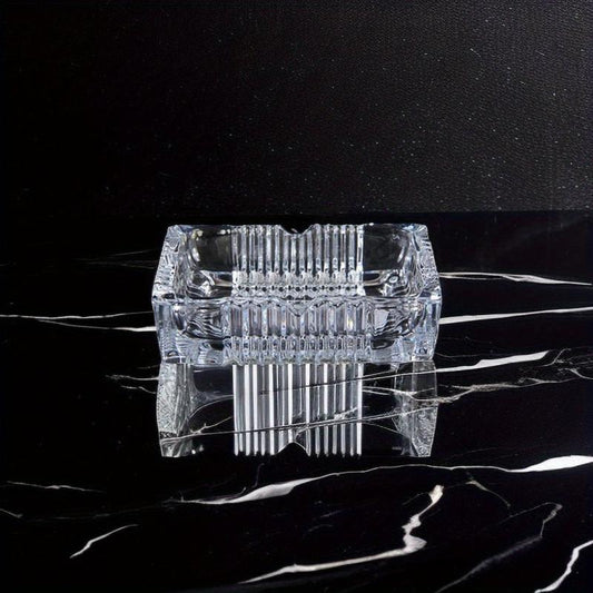 Glass Ashtray Transparent Household Ashtray for Men Women Smoking Accessories