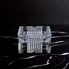 Glass Ashtray Transparent Household Ashtray for Men Women Smoking Accessories
