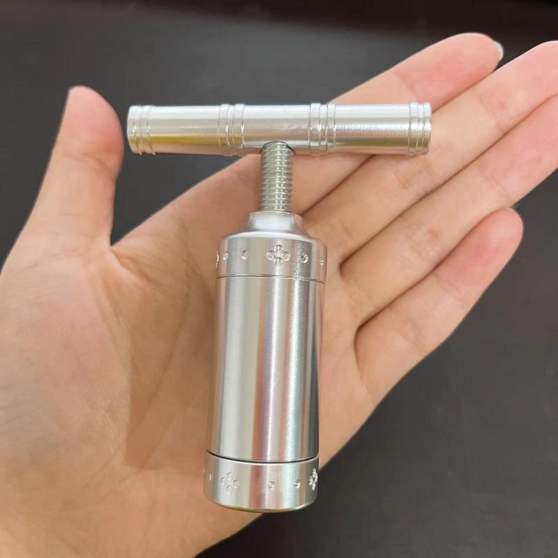 Portable T Shape Herb Press Tool Aluminum Spice Hand Crusher Manual Compressor