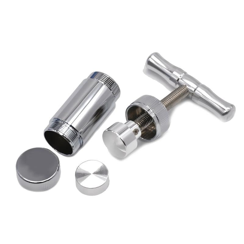 Portable T Shape Herb Press Tool Aluminum Spice Hand Crusher Manual Compressor