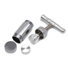 Portable T Shape Herb Press Tool Aluminum Spice Hand Crusher Manual Compressor