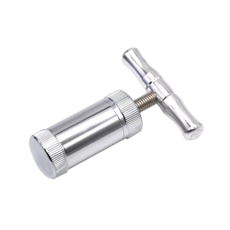 Portable T Shape Herb Press Tool Aluminum Spice Hand Crusher Manual Compressor