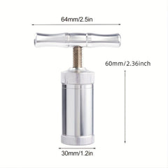 Portable T Shape Herb Press Tool Aluminum Spice Hand Crusher Manual Compressor