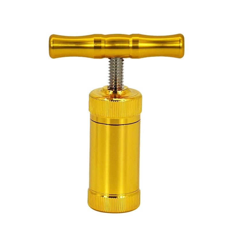 Portable T Shape Herb Press Tool Aluminum Spice Hand Crusher Manual Compressor