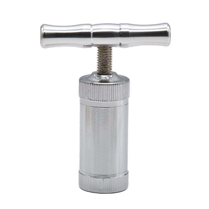 Portable T Shape Herb Press Tool Aluminum Spice Hand Crusher Manual Compressor