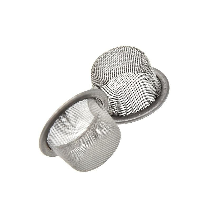 10pcs 16mm Stainless Steel Smoking Tube Filter Screen with Crystal Cap