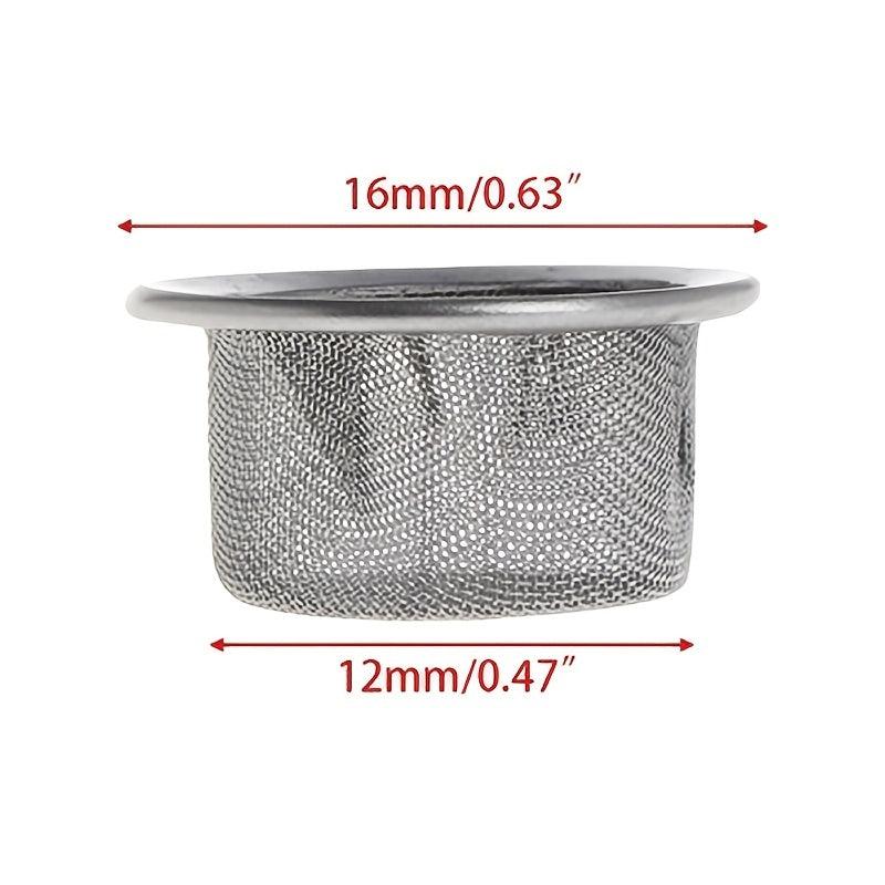 10pcs 16mm Stainless Steel Smoking Tube Filter Screen with Crystal Cap