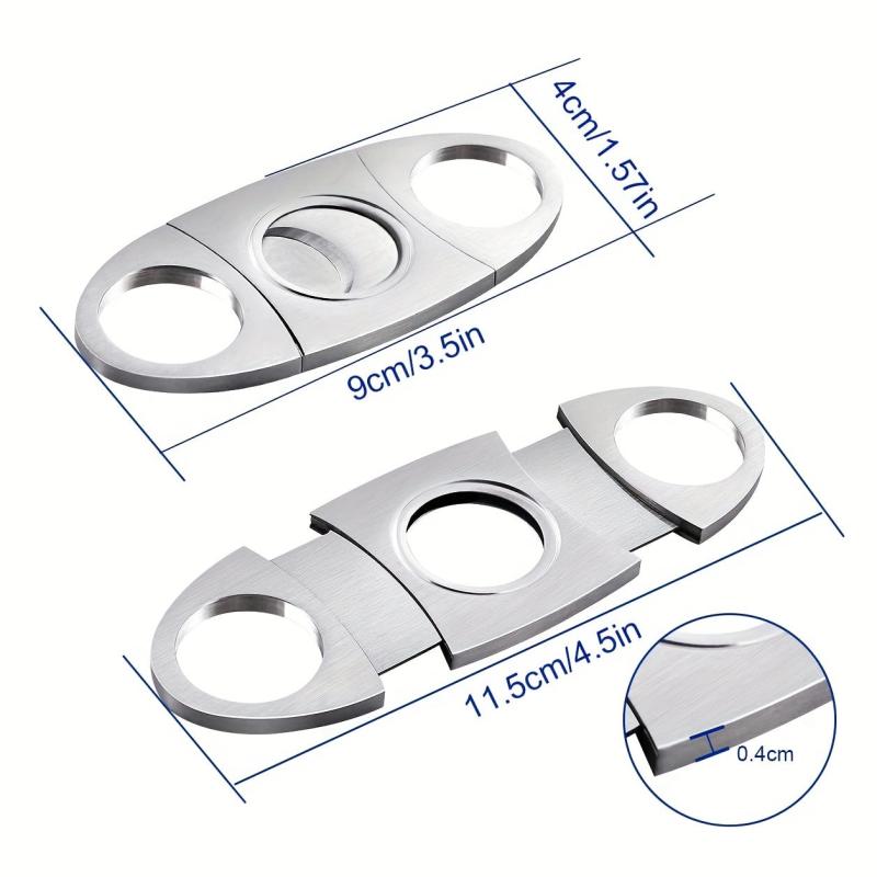 Stainless Steel Cigar Scissors V Cut Cutter 22mm Guillotine