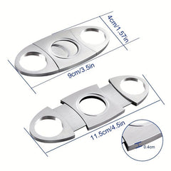 Stainless Steel Cigar Scissors V Cut Cutter 22mm Guillotine