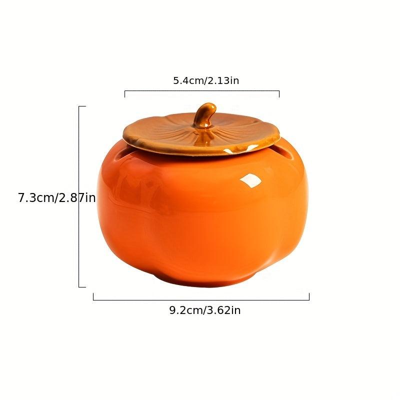 Persimmon Ceramic Ashtray With Lid Home Decor Ashtray for Men