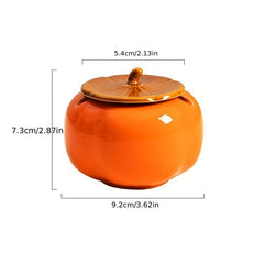 Persimmon Ceramic Ashtray With Lid Home Decor Ashtray for Men
