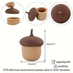 3pcs Pine Cone Silicone Container Mini Storage Box