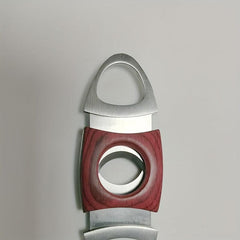 Wood Shell Stainless Steel Cigar Cutter for Smoking