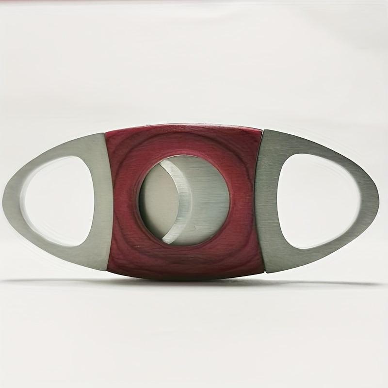 Wood Shell Stainless Steel Cigar Cutter for Smoking