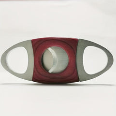 Wood Shell Stainless Steel Cigar Cutter for Smoking