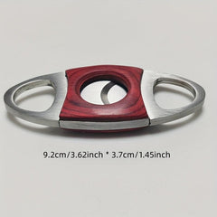 Wood Shell Stainless Steel Cigar Cutter for Smoking