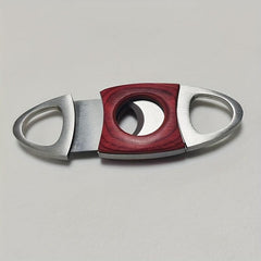 Wood Shell Stainless Steel Cigar Cutter for Smoking