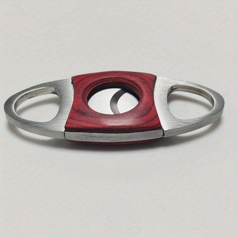 Wood Shell Stainless Steel Cigar Cutter for Smoking