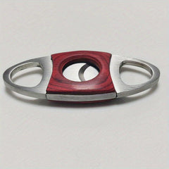 Wood Shell Stainless Steel Cigar Cutter for Smoking