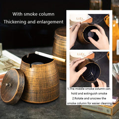 Large Windproof Ashtray with Lid for Home Hotel Bar Office
