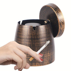 Large Windproof Ashtray with Lid for Home Hotel Bar Office