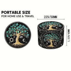 4 Layer Creative Pattern Metal Grinder Spice Crusher