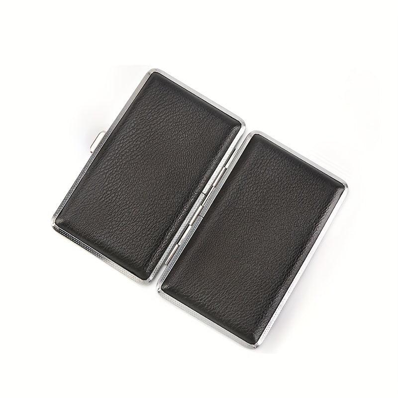 1pc 100mm Cigarette Storage Box with Leather Band & Clip