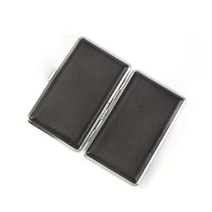 1pc 100mm Cigarette Storage Box with Leather Band & Clip