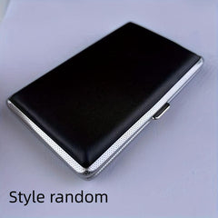 1pc 100mm Cigarette Storage Box with Leather Band & Clip