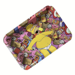 Creative Pattern Metal Rolling Tray - Washable Fruit Plate