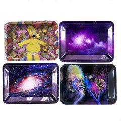 Creative Pattern Metal Rolling Tray - Washable Fruit Plate