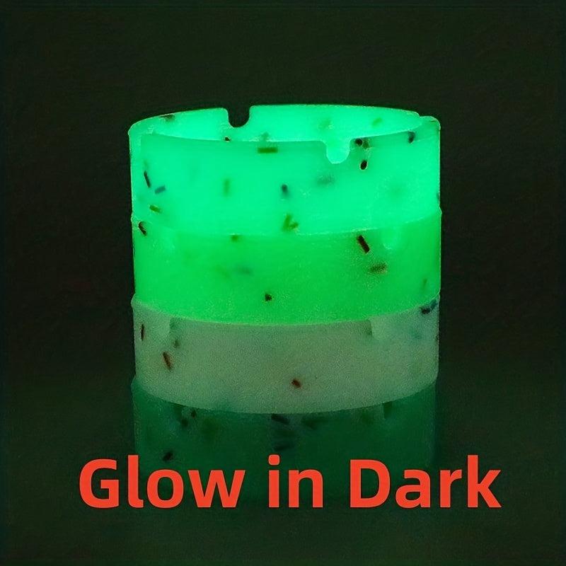 Silicone Ashtray Glow In Dark Durable High Temp Heat Resistant